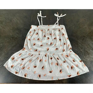 New Loft Beach Papaya Tie Strap Swing Dress Size Medium M New With Tags